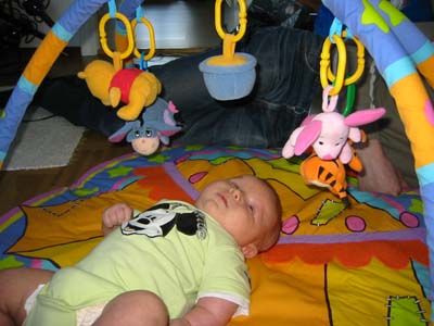 Figgurerna p&aring; mitt babygym &auml;r v&auml;ldigt intressanta... 