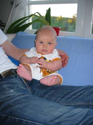 Myser med pappa innan jag ska sova...