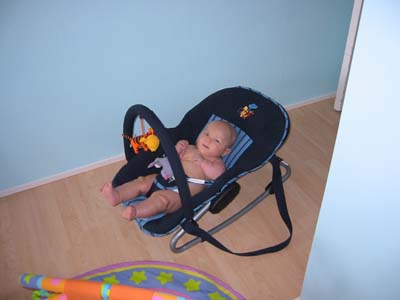 Jag sitter och &ouml;vervakar arbetet... 