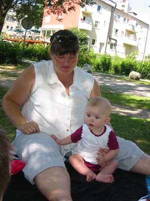 Mammas jobbarkompis Carola och hennes dotter Smilla 