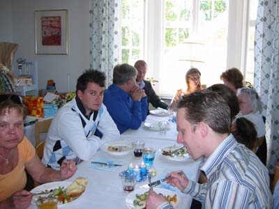 Josef, Seppo, Roban, Ida, Pernilla, gammelmormor och pappa. 