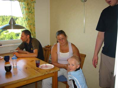 Adde, Mia, Lukas och Patrik. 