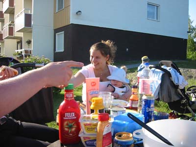 Mamma och jag igen, &aring; m&ouml;ssan p&aring; 3 kvart. 