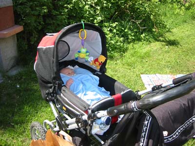 Jag ligger i vagnen och myser... 